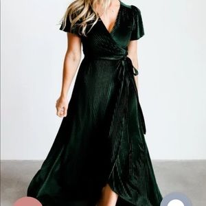 Baltic born emerald wrap dress